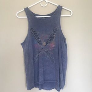 Recycled Karma XS Tank top unique Feather Tribal